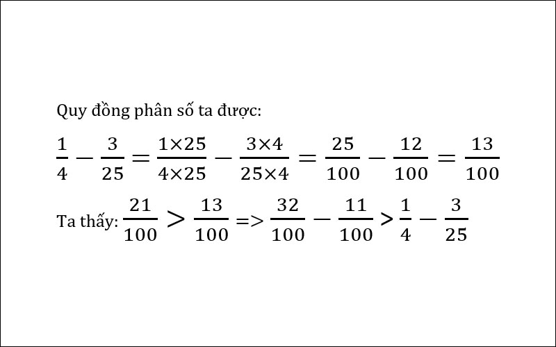 Bài tập 2 về phép trừ phân số phần 2